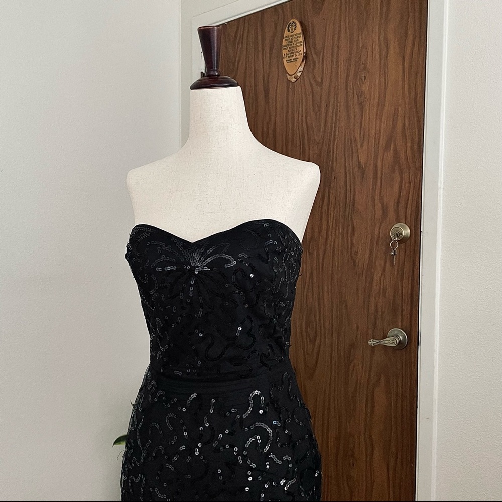Betsey Johnson Evening Black sequin and mesh cocktail dress. Little black dress